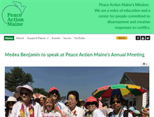 Tablet Screenshot of peaceactionme.org
